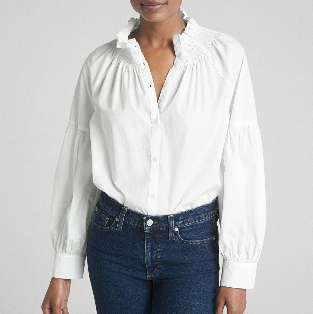Gap shirt blouse White
